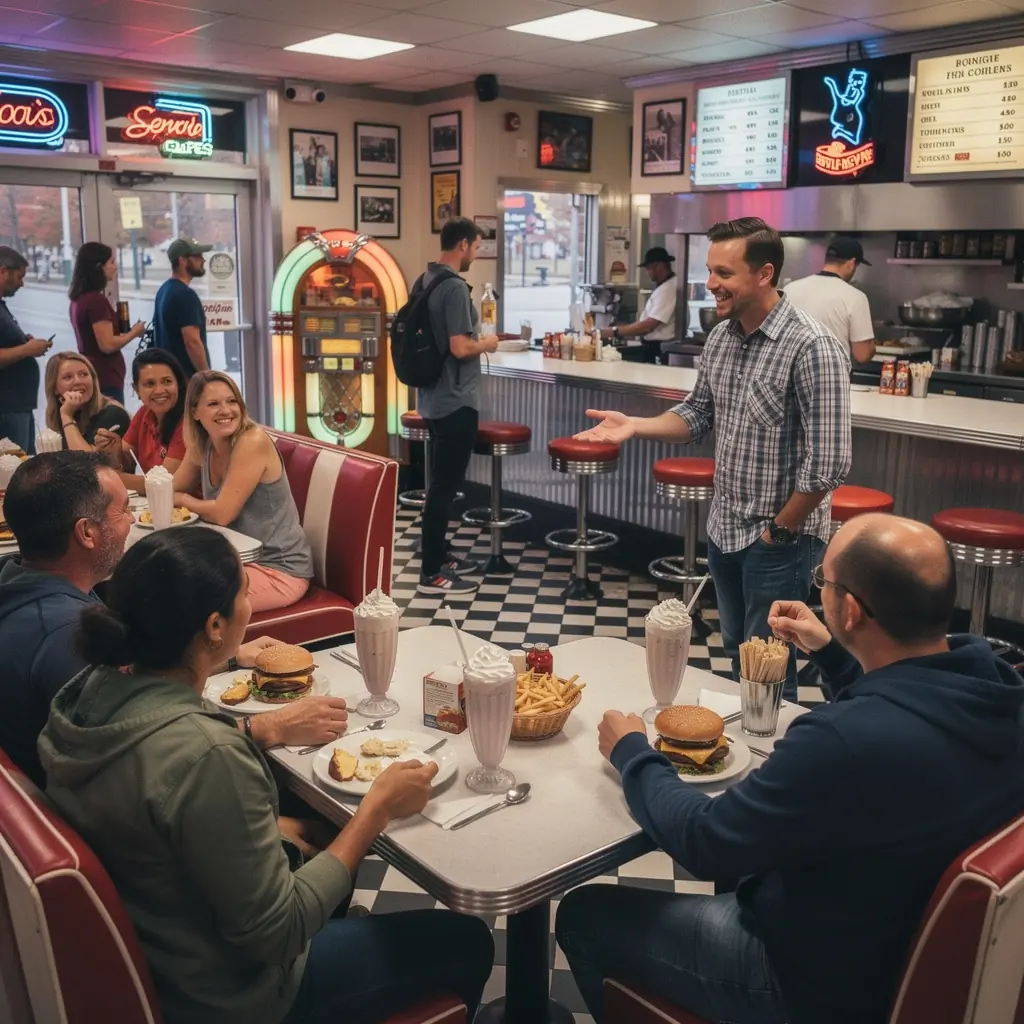 Zdjęcie przewodnika opowiadającego o historii miejsca podczas wycieczki po znanym parku narodowym.